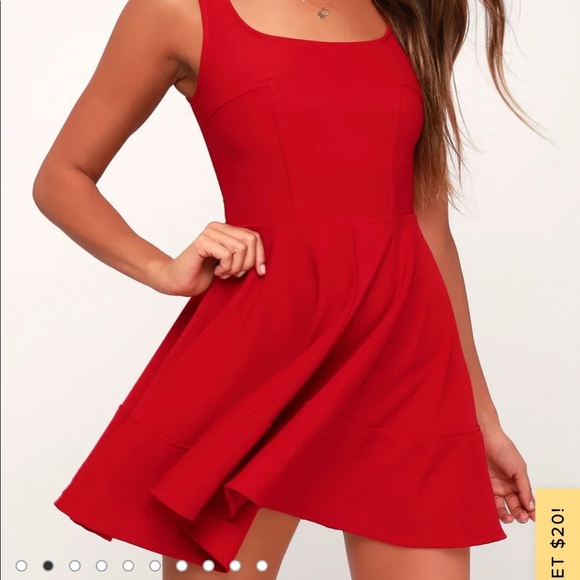 Lulus Dresses & Skirts - Lulus red skater dress NWOT